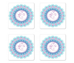 Colorful Mandala Sign Coaster Set Of Four