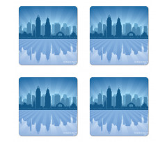 Reflection Cityscape Coaster Set Of Four