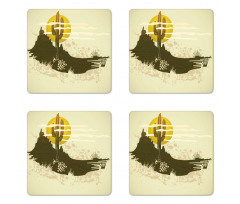 Dramatic Saguaro and Sun Coaster Set Of Four