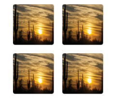 Horizon Skyline and Cactus Coaster Set Of Four