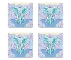 Oval Motifs Coaster Set Of Four