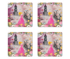 Fairytale Theme Cartoon Art Coaster Set Of Four