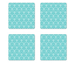 Classic Floral Motif Coaster Set Of Four