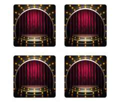 Stage Arts Drapes Curtains Coaster Set Of Four