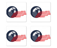 Eagle with Stars Stripes Coaster Set Of Four