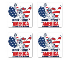 Liberty NYC USA Coaster Set Of Four