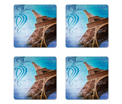 Tilt Shot Eiffel Tower Travel Coaster Set Of Four