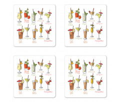 Famous Cocktails Coaster Set Of Four