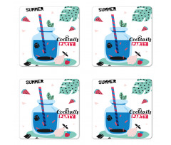 Hello Summer Artwork Coaster Set Of Four