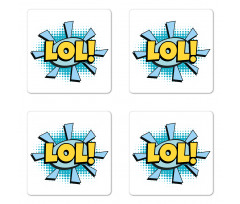 Comic Word Exclamation Mark Coaster Set Of Four