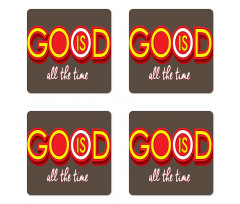 Is All the Time Text Coaster Set Of Four