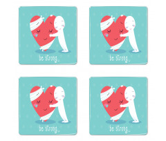 Giving Hug Cheer a Friend Coaster Set Of Four