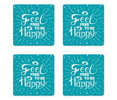 Retro Style Design Stars Coaster Set Of Four