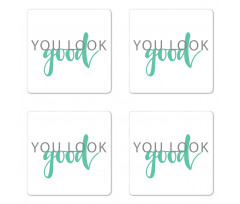 You Look Calligraphy Coaster Set Of Four