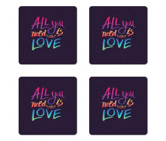 Rainbow Colors Coaster Set Of Four