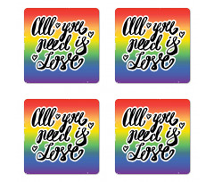 Pride Slogan Coaster Set Of Four