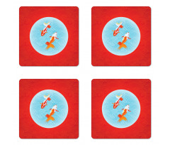 Pair of Fishes Japanese Coaster Set Of Four