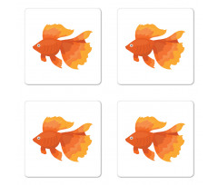 Single Aquarium Fish Coaster Set Of Four