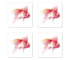 Watercolored Sea Animal Coaster Set Of Four