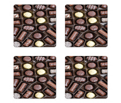 Yum Chocolate Box Image Coaster Set Of Four