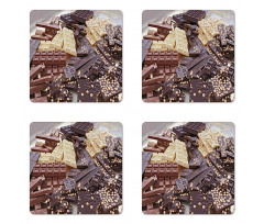 Assorted Chocolate Bars Coaster Set Of Four