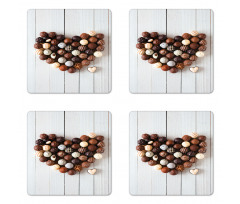 Heart Shaped Truffles Coaster Set Of Four