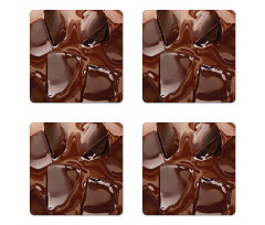 Melting Chocolate Pieces Coaster Set Of Four