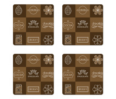 Cocoa Chocolate Coaster Set Of Four