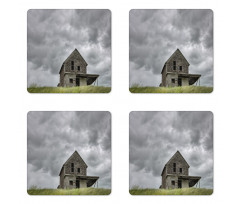 Farmhouse Storm Clouds Coaster Set Of Four