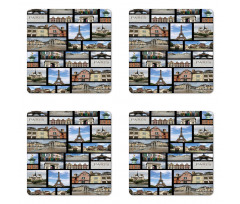 France Iconic Landmarks Photo Coaster Set Of Four