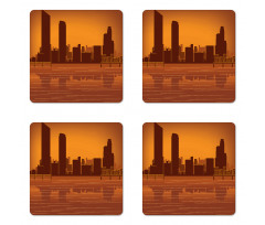 Skyline and Reflection Coaster Set Of Four