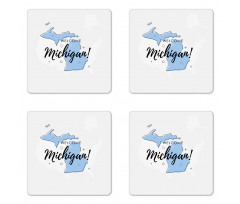 Welcome to Michigan State Coaster Set Of Four