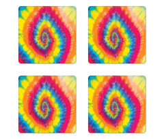 Abstract Colorful Batik Coaster Set Of Four