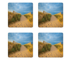 Sandy Beach Bushes Coaster Set Of Four