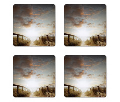 Walkway Tranquil Dusk Coaster Set Of Four