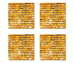 Old Wall Earth Tones Coaster Set Of Four