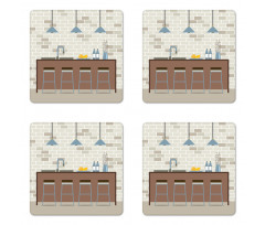 Modern Empty Kitchen Coaster Set Of Four