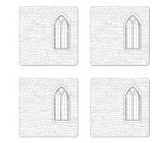 Sketch Gothic Window Coaster Set Of Four