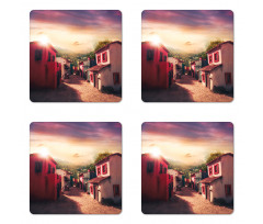 Mexican Town Sunset Coaster Set Of Four