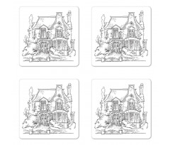 Gothic Mansion Art Coaster Set Of Four