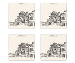 Singapore China Coaster Set Of Four