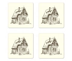 English Stone House Coaster Set Of Four