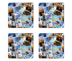 Summer Day Travel Memories Coaster Set Of Four