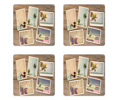 Nostalgic Beach Memories Coaster Set Of Four