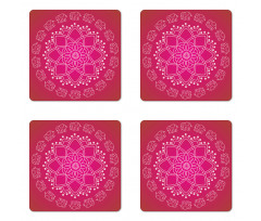 Ombre Elephant Ring Flower Coaster Set Of Four