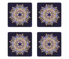 Vintage Floral Rococo Style Coaster Set Of Four