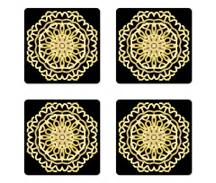 Modern Simplistic Mandala Coaster Set Of Four