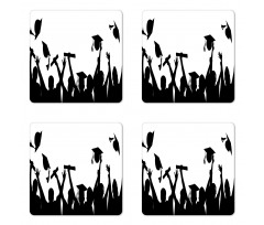 Graduates Silhouettes Coaster Set Of Four