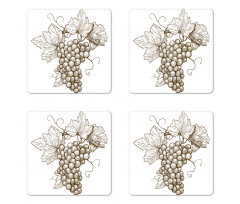 Modest Fruit Branch with Leaf Coaster Set Of Four