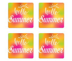 Abstract Colorful Summer Coaster Set Of Four